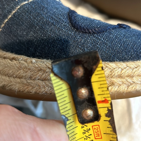 PRADA Denim Espadrille Italian Wedge Slingback Sandals-sz 39.5 (8.5-9 runs small - Picture 7 of 14